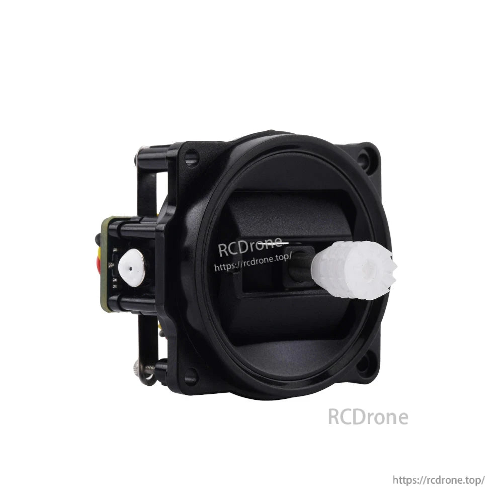 X5.0 Hall-Effect Replacement Gimbal angled view showing stick shaft and side adjustment wheel