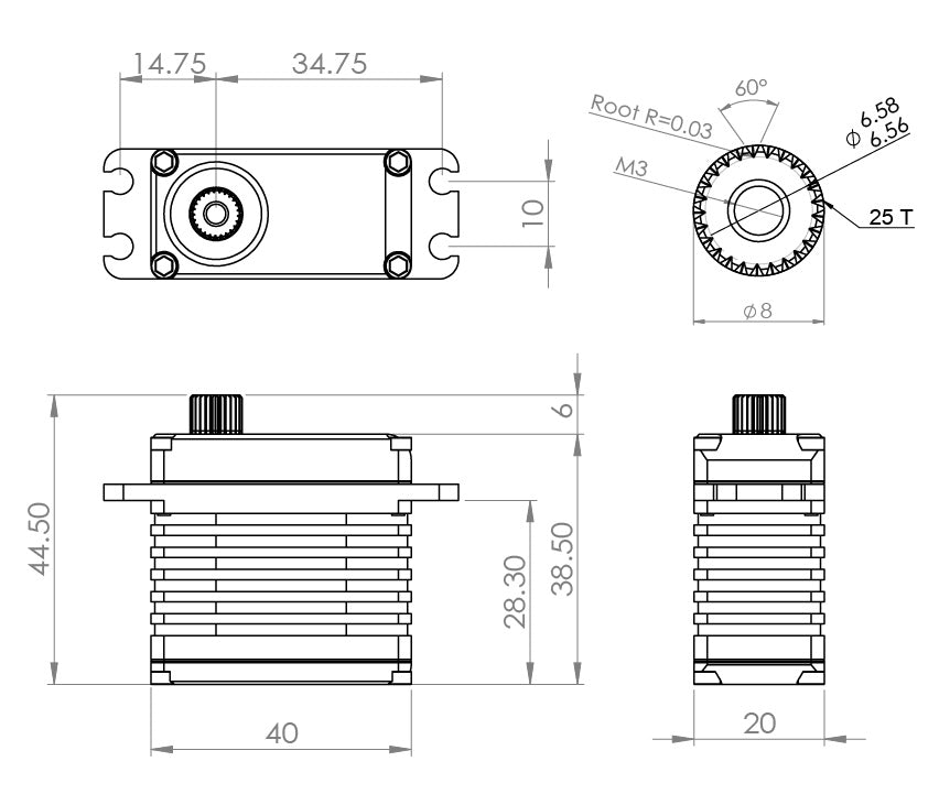 MKS HBL380 Ultra Torque Brushless Servo Motor HV 2S LiPo 31kg-41kg