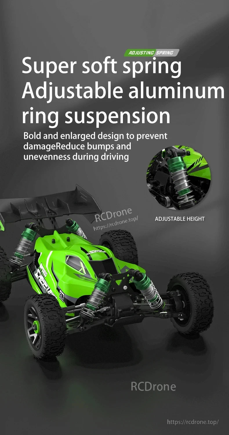 XDKJ 15/01/02 PRO 4WD Buggy, Soft spring adjustable aluminum ring suspension for smooth driving
