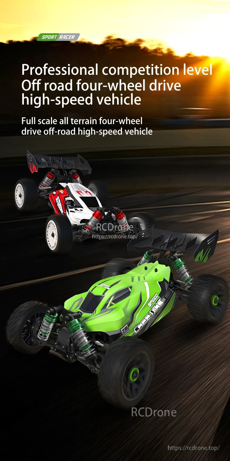 XDKJ 15/01/02 PRO 4WD Buggy, High-speed professional off-road racing buggy for competition and all-terrain adventures