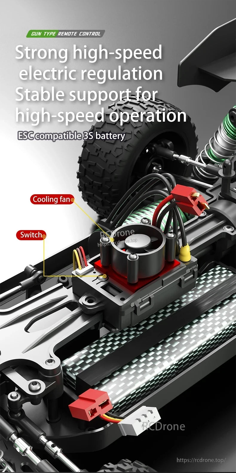 XDKJ 15/01/02 PRO 4WD Buggy, High-speed electric regulation, stable operation, compatible with 3S battery