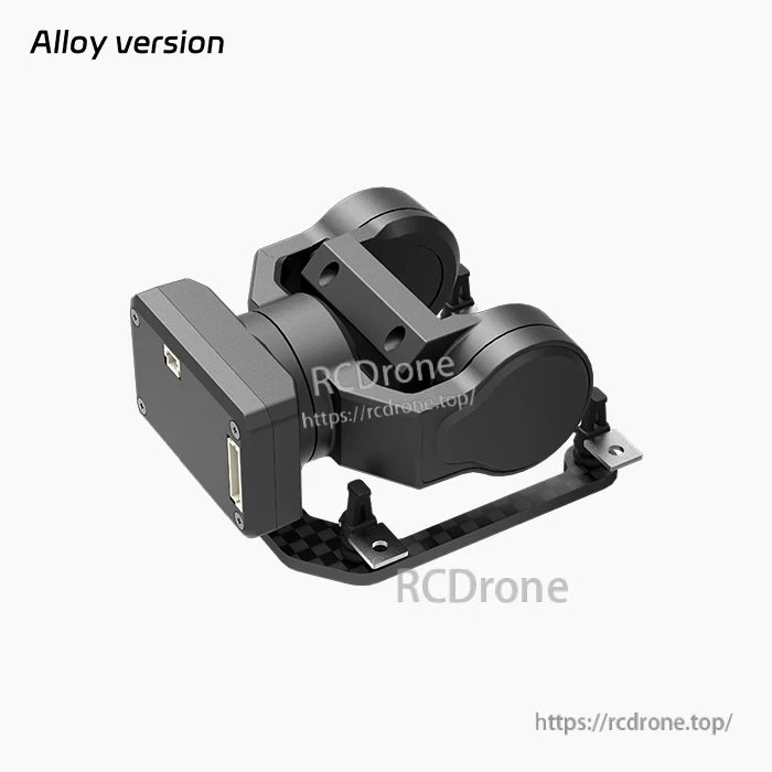 XF C-20D Horizontal 2-Axis Drone Gimbal, Alloy XF C-20D 2-axis gimbal: 7.4–26.4V, ±0.05° accuracy, UART/S.BUS/CRSF/PWM support, fits 19mm cameras.
