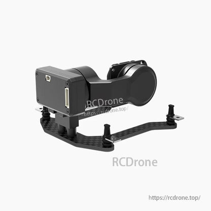XF C-40D Horizontal 2-Axis Gimbal, Compact XF C-40D 2-axis gimbal: 40g payload, ±0.05° accuracy, 7.4–26.4VDC, UART/MAVLink, headtracker-ready, with mounting brackets.