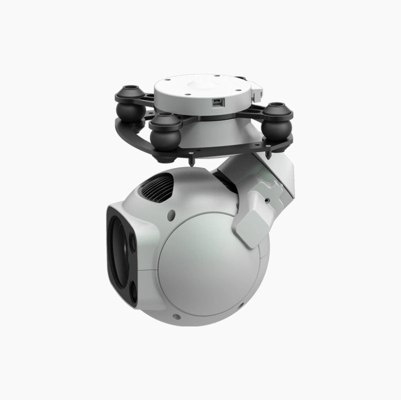 XF D-80AI Dual-View Drone Pod, The device has clear imaging capabilities in darkness and 0.01 degree stability thanks to its laser module and high-precision gimbal.