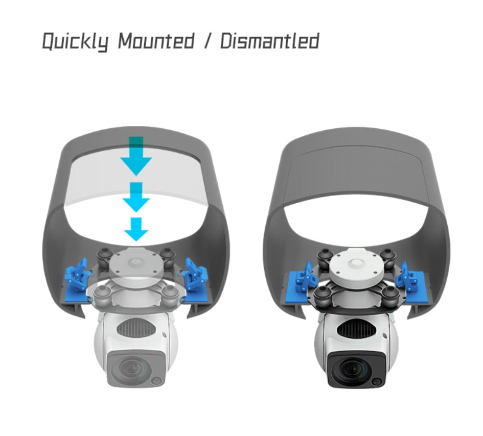 XF D-80Pro Drone Gimbal, Precise Stabilization offers 3-axis mechanical stabilization with ±0.01° accuracy and continuous 360° yaw rotation.