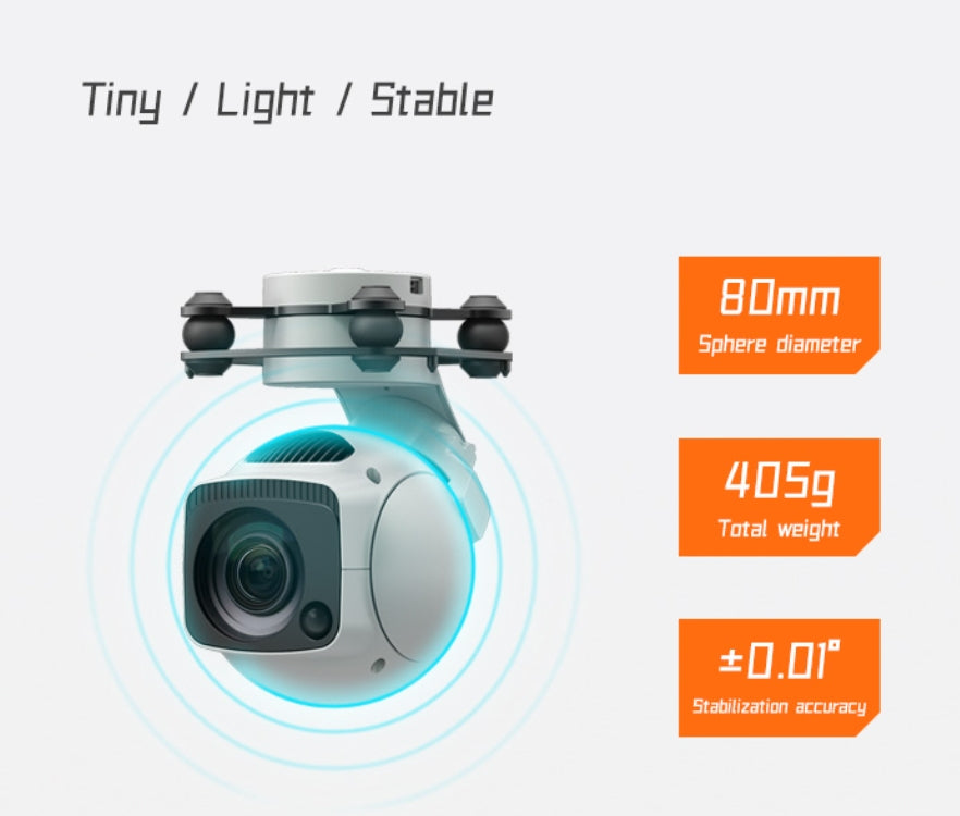 XF D-80Pro Drone Gimbal, One-stable ball bearing sphere gimbal, 405g, high accuracy, ideal for small drones.