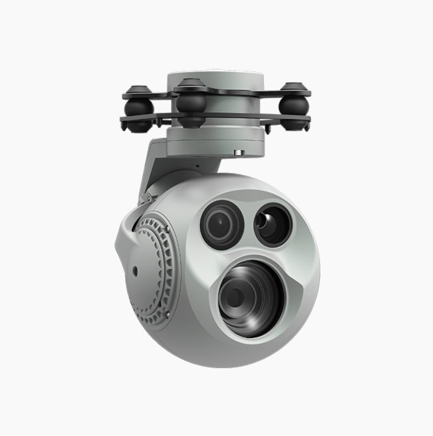 XF D-90DE Triple Drone Pod - 3-Axis Gimbal 10x Optical 3x Digital Zoom EO, Wide Camera, 1.2KM LRF