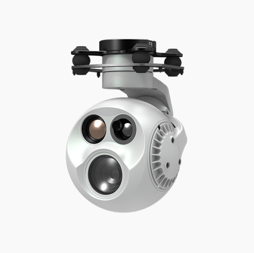 XF D-90Pro Triple Sensor Drone Pod - 3-Axis Gimbal 10x Optical 6x Digital Zoom 4K Night Vision EO, 640 IR Thermal Camera, 1200M LRF