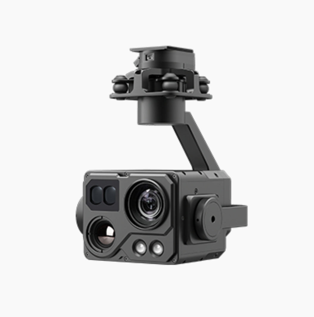 XF Z-9A Drone Pod - 3-Axis Gimbal 30x Optical 4x Digital Zoom EO Camera, 25mm 640 IR Thermal, 1.8KM LRF, 200M Laser Lighting