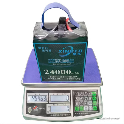 XINGTO 14S 24000mAh solid-state battery delivers 300Wh/kg, weighs 4540g, and powers heavy-lift UAVs with reliable, long-lasting performance.