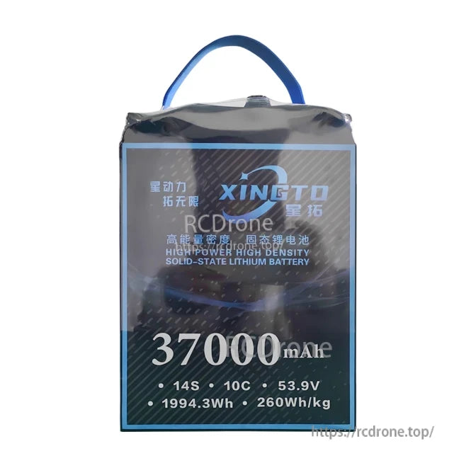 XINGTO 14S 53.9V 37000mAh high-density lithium battery, 1994.3Wh, 260Wh/kg, 10C, ideal for UAV drones.