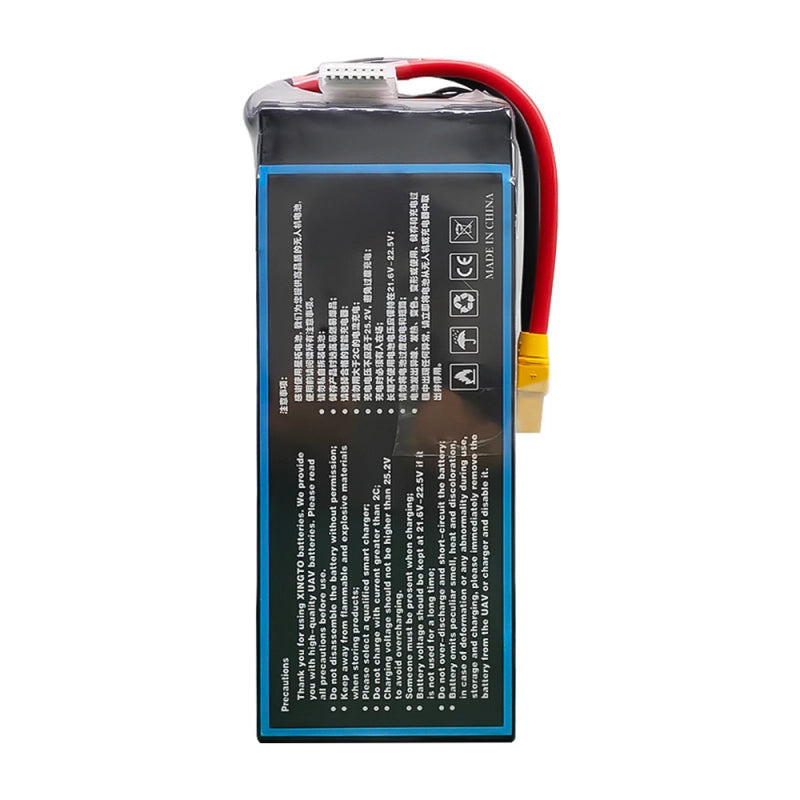 XINGTO 22.2V 6S 22000mah 10C Lipo Battery - High Density Semi Solid-State Lithium Battery for UAV Drone