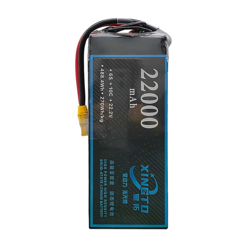 XINGTO 22.2V 6S 22000mah 10C Lipo Battery, Built for professional-grade drones, this system provides powerful propulsion, durability, and protection for extended flights and heavy payloads.