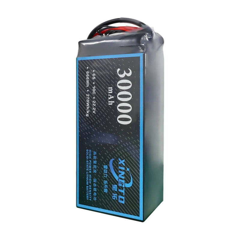 XINGTO 22.2V 6S 30000mah 10C Lipo Battery, Compact and lightweight design for improved UAV flight agility and maneuverability.