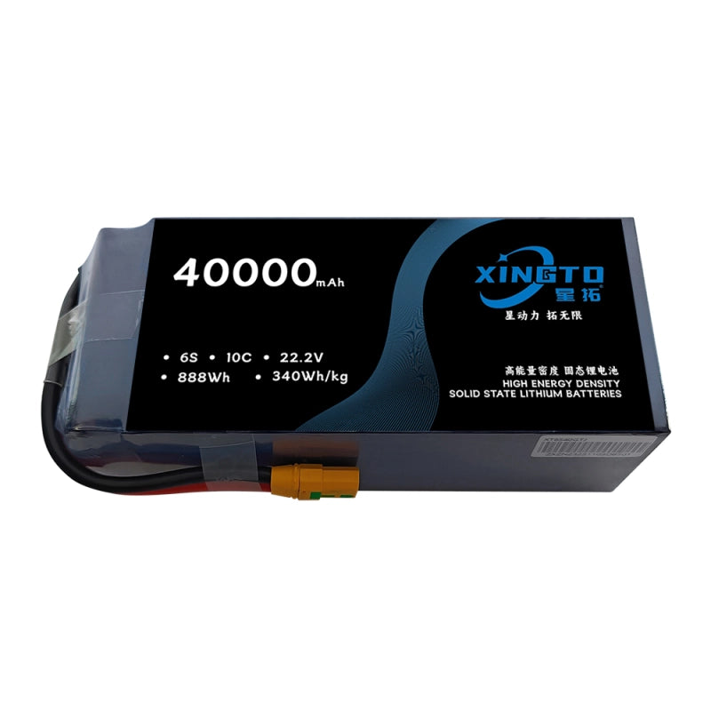 XINGTO 22.2V 6S 40000mAh 10C Lipo Battery, High energy density solid state lithium batteries suitable for RC models, drones, electric vehicles, and more.