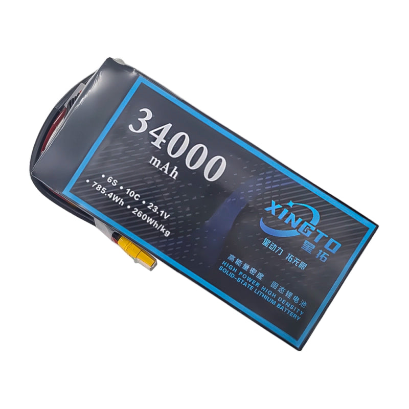 XINGTO 23.1V 6S HV 34000mAh Lipo Battery, High-quality LiPo battery from XINGTO with high voltage and large capacity.