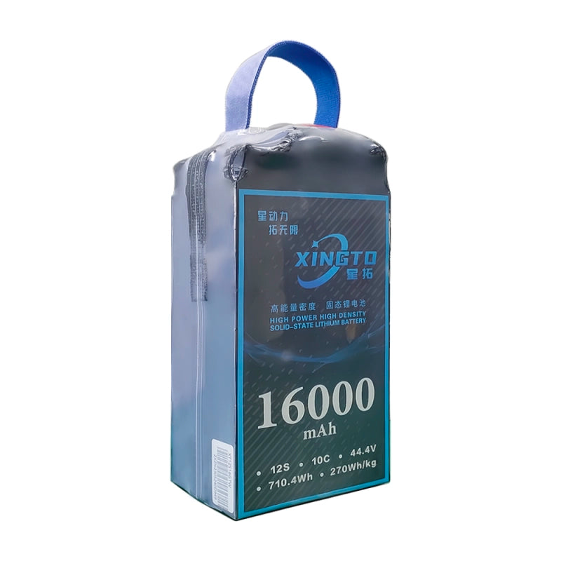 XINGTO 44.4V 12S 16000mah 10C Lipo Battery, High-density lithium battery from XINGTO with 16,000mAh capacity and 44.4V voltage, suitable for demanding apps.