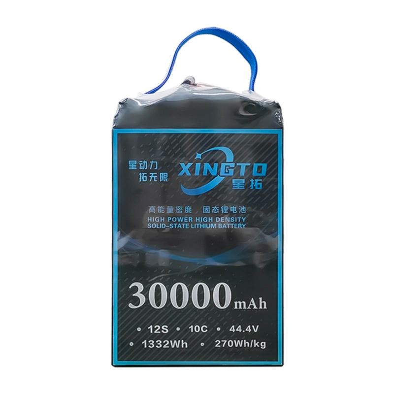 XINGTO 44.4V 12S 30000mah 10C Lipo Battery, High-density semi-solid-state lithium battery for UAV drones.