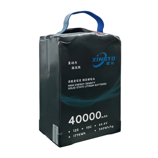 XINGTO 44.4V 12S 40000mAh 10C Drone Battery, Introducing XINGTO high-performance drone battery with 44.4V, 12S config and 40,000mAh capacity.