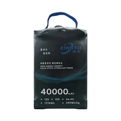 XINGTO 44.4V 12S 40000mAh 10C Drone Battery - 340wh/kg High Density Semi Solid-State Lithium Battery