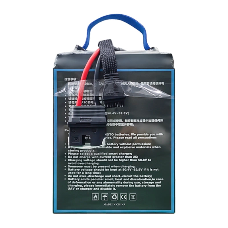 XINGTO 51.8V 14S 30000mAh 10C Lipo Battery, XINGTO lithium polymer battery with high-quality material, requires charger and caution when handling.