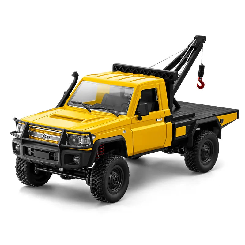 XKS MN82T LC79 1:12 4WD RC Pickup Crane, 2.4G Full Proportional Control, Remote Hook, 7.4V LiPo, 50m Range Off‑Road Climber