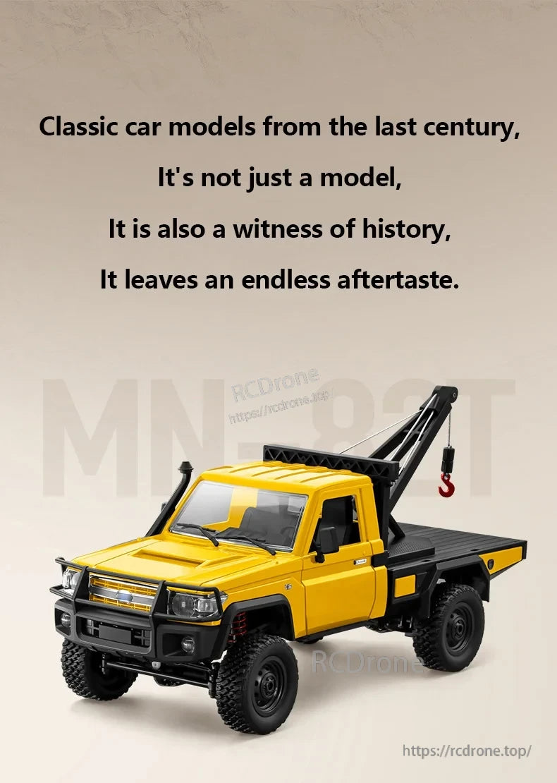 XKS MN82T 1:12 RC Crane, Classic car model, historical witness, endless aftertaste.
