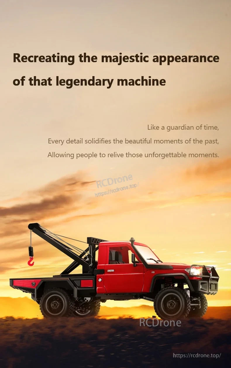 XKS MN82T 1:12 RC Crane, Recreates legendary machine’s look with detailed design, evoking timeless memories.