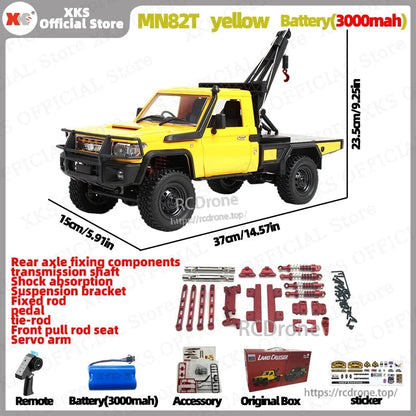 XKS MN82T LC79 1:12 4WD RC пикап-кран, 2.4G полностью пропорциональное управление, дистанционный крюк, 7.4V LiPo, дальность 50 м, внедорожник