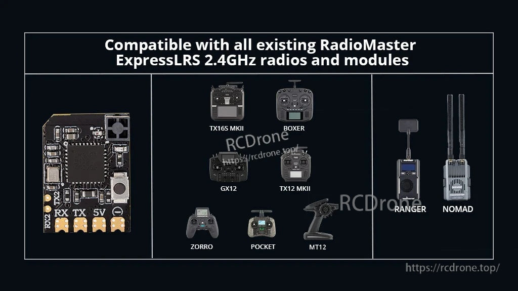 XR2 Nano 2.4GHz ExpressLRS Receiver