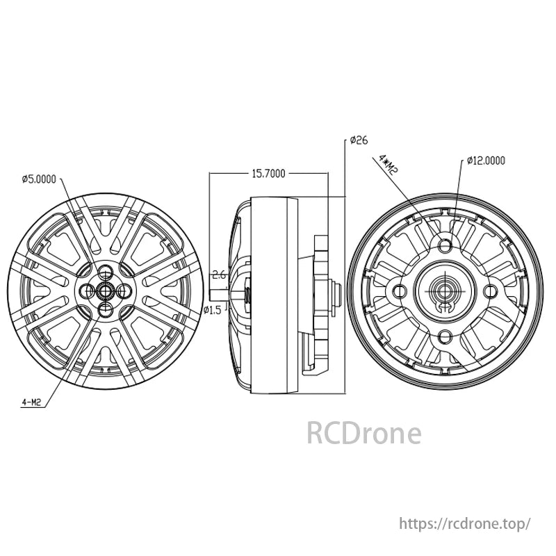 XSPEED 2004 Brushless Motor, A high-performance, lightweight brushless motor designed for FPV racing and freestyle drones with 3-5 inch propellers.