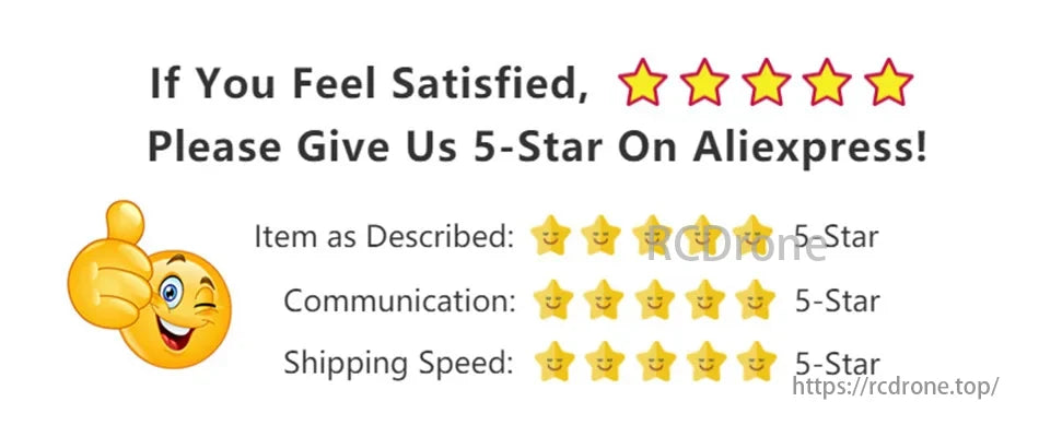 XSPEED 2306.5 Motor, Happy with the purchase? Leave a 5-star review on Aliexpress for item accuracy, communication, and fast shipping. Thumbs up!