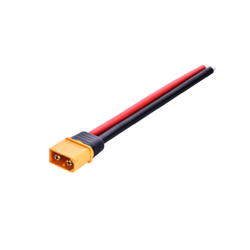 Amass XT60H-M Male Connector with 12AWG 100mm Power Cable (5PCS)