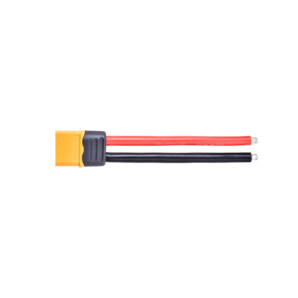 Amass XT60H-M Male Connector with 12AWG 100mm Power Cable (5PCS)