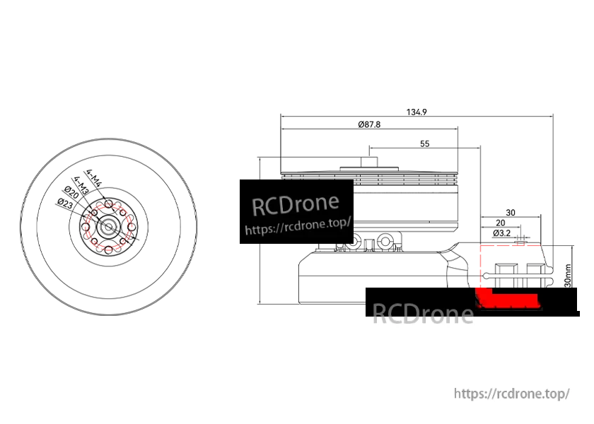 XU8XL-X Technical Drawing