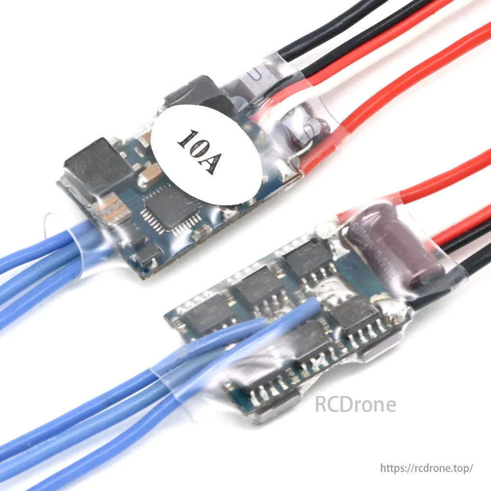 Micro brushless motor with 10A ESC for RC drone aircraft, quadcopter use.