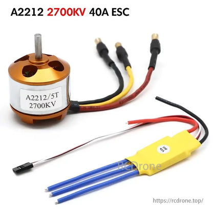 A2212 2700KV motor with 40A ESC for drones.