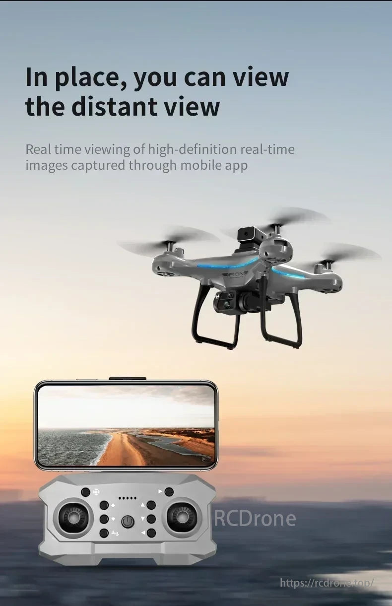 Xiaomi KY102 Drone, View distant scenes with real-time, app-captured high-definition images on a smartphone for remote monitoring.