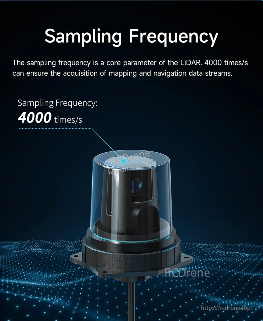 4000 times per second sampling frequency feature graphic for mapping and navigation data acquisition