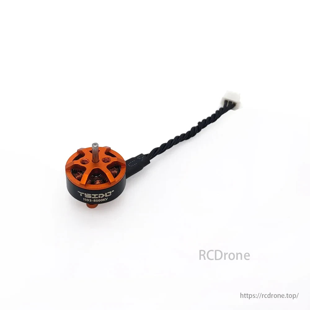 YSIDO 1103 8500KV 1–2S Brushless Motor, The designed drone has a 9N12P configuration, lightweight build, and 1.5mm shaft, fitting 65mm Gemfan or HQProp tri-blade propellers.