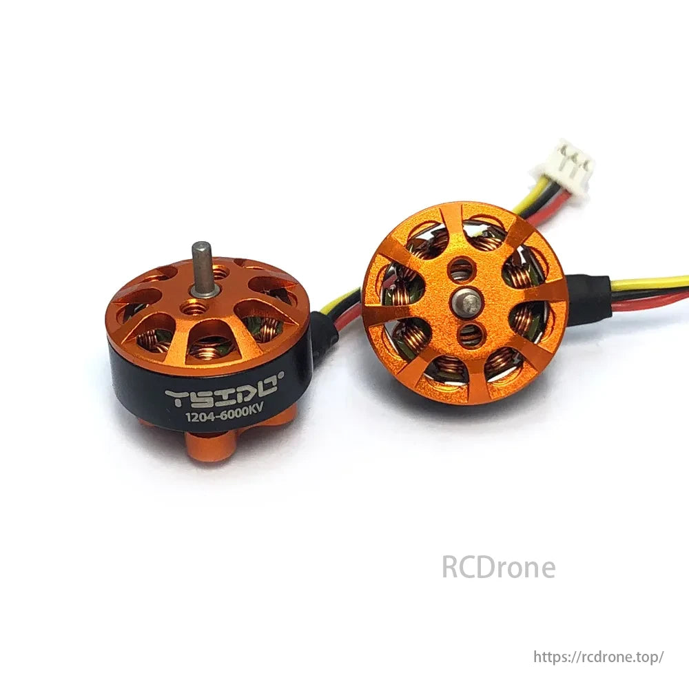 YSIDO 1204 6000KV 2–3S Brushless Motor, YSIDO 1204 motor specifications for Tyro89 FPV Racing drone and mini multirotor.