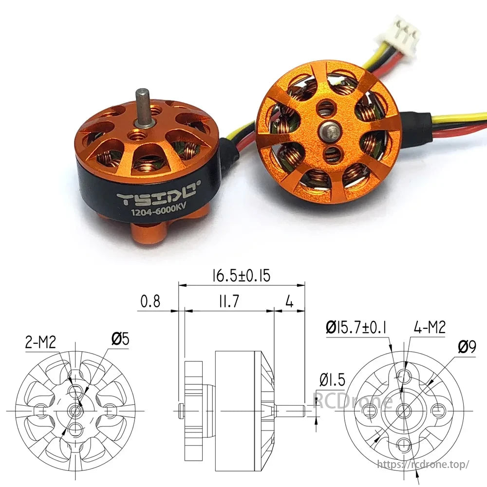 YSIDO 1204 6000KV 2–3S Brushless Motor, YSIDO 1204 6000KV 2-3S brushless motor, lightweight, powerful, suitable for small drones.