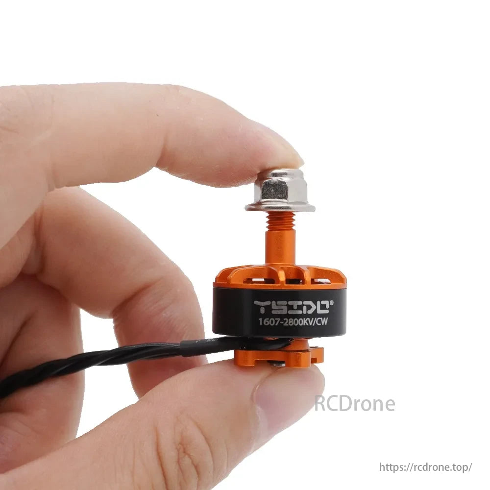 YSIDO 1607 2800KV 3850KV 2–4S Brushless Motor, This motor features a robust M5 shaft, standard 12×12mm mounting pattern, and CW/CCW threading, ideal for compact frames like Tyro79.