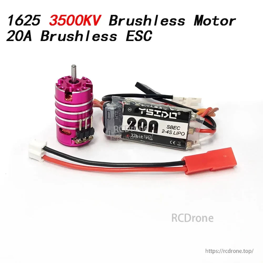 YSIDO 1625 Brushless Motor, 1625 3500KV Motor, 20A ESC, YSIDO Brand