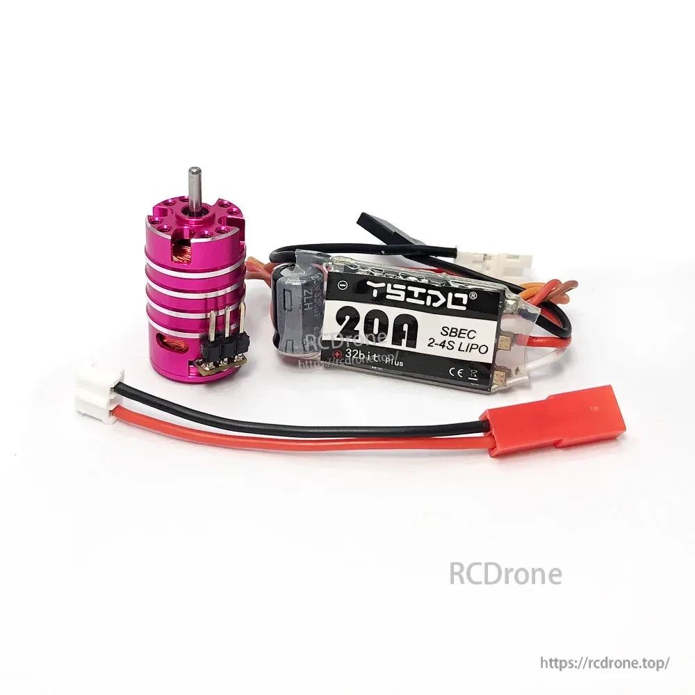 YSIDO 1625 Brushless Motor, Compact 16x25mm brushless motor paired with 20A ESC for efficient power control.