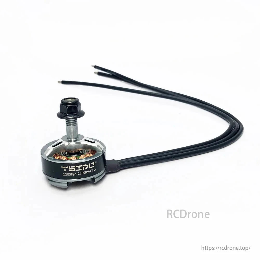 YSIDO 2205PRO 2300KV 2-4S Brushless Motor, YSIDO 2205PRO 2300KV motor for FPV drones, CW/CCW rotation, fits QAV250/X210, 2-4S battery compatibility.
