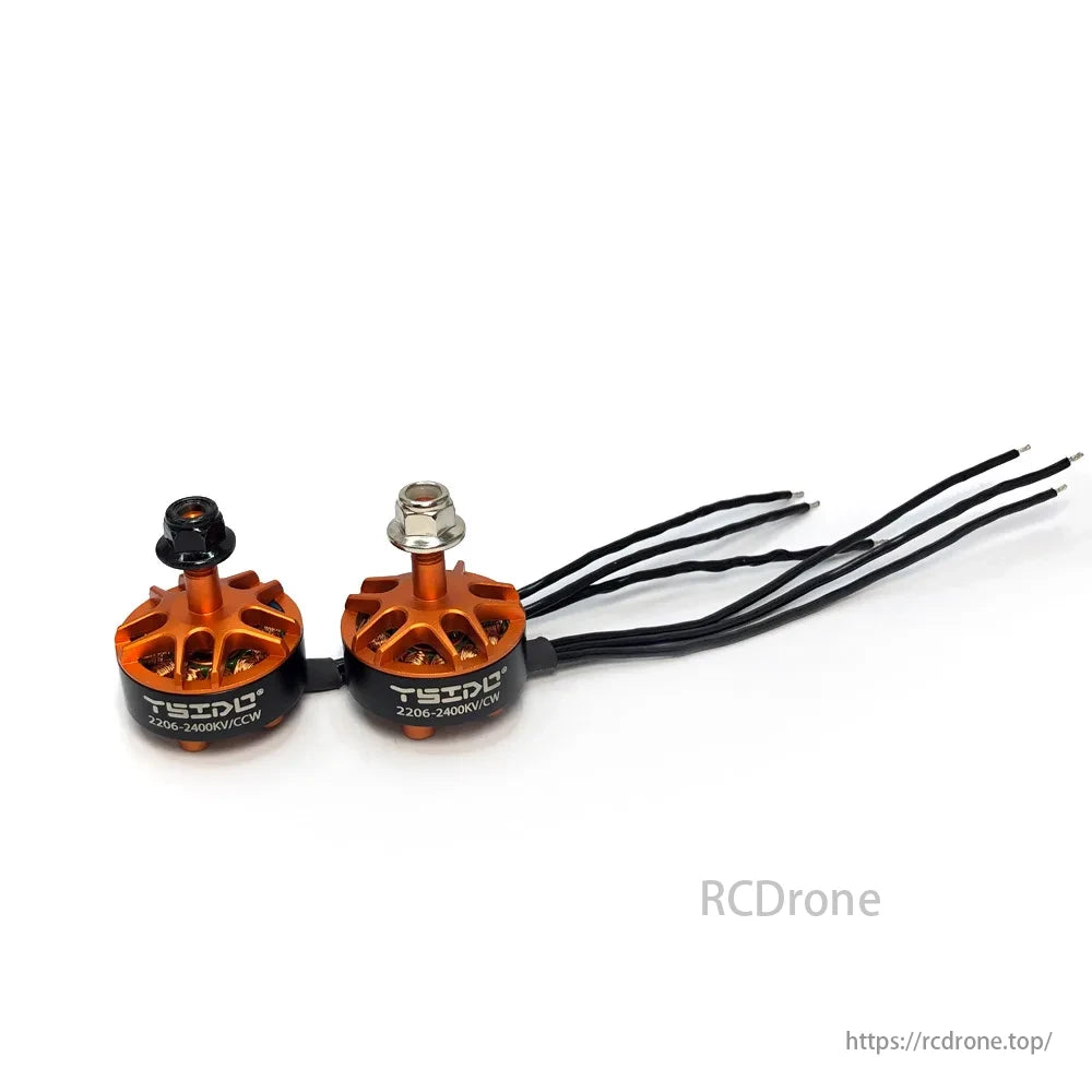 YSIDO 2206 2400KV 5 Inch Brushless Motor, The motor has a 5mm shaft, durable design, and compact dimensions (27.7x18.7mm), weighing only 31.15g.