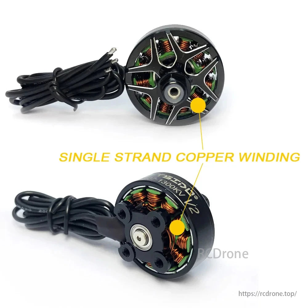 YSIDO 2807 V2 1300KV Brushless Motor, YSIDO 2807 V2 1300KV motors for 6-7 inch FPV drones offer efficient performance with single strand copper winding for freestyle and long-range flights.