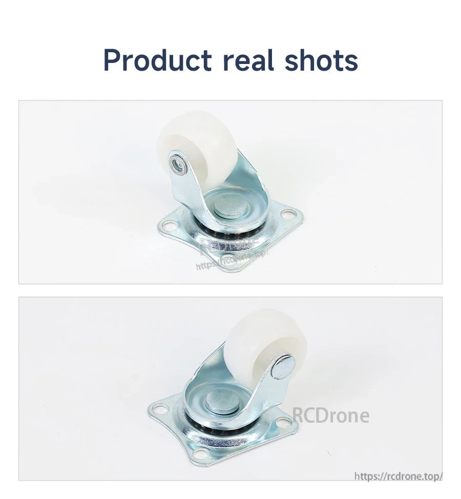 Real product photos of the Yahboom 1-inch universal caster wheel from two angles on a white background