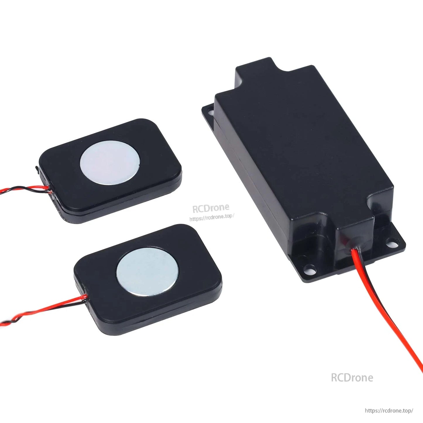 Rear view of 3525 micro speakers with magnetic disc backing and back housing of 3070 speaker